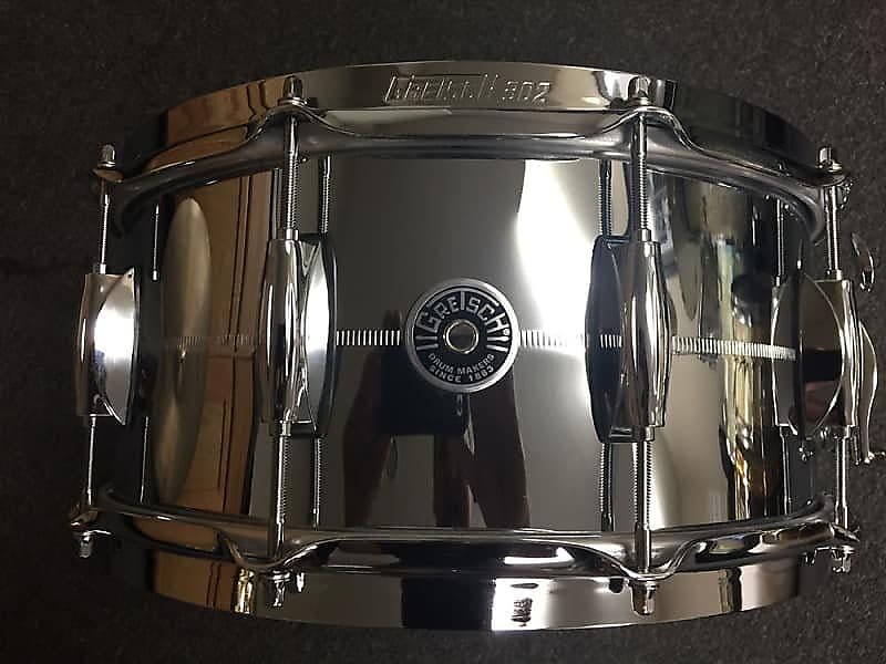 Caisse claire Gretsch GB4164 Brooklyn Series 6,5 x 14" chromée sur laiton (COB)