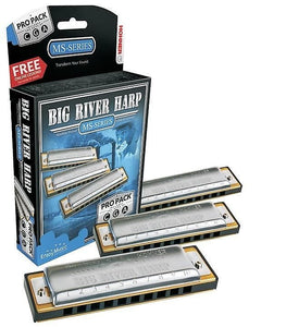 Hohner 3P590BX- Big River 48 3 Pack Harmonicas in Keys of C, G, A