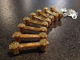 Set of 8 - Gretsch RARE Gold Plated Double Ended Tube Lugs w/ Backing Screws *IN STOCK*