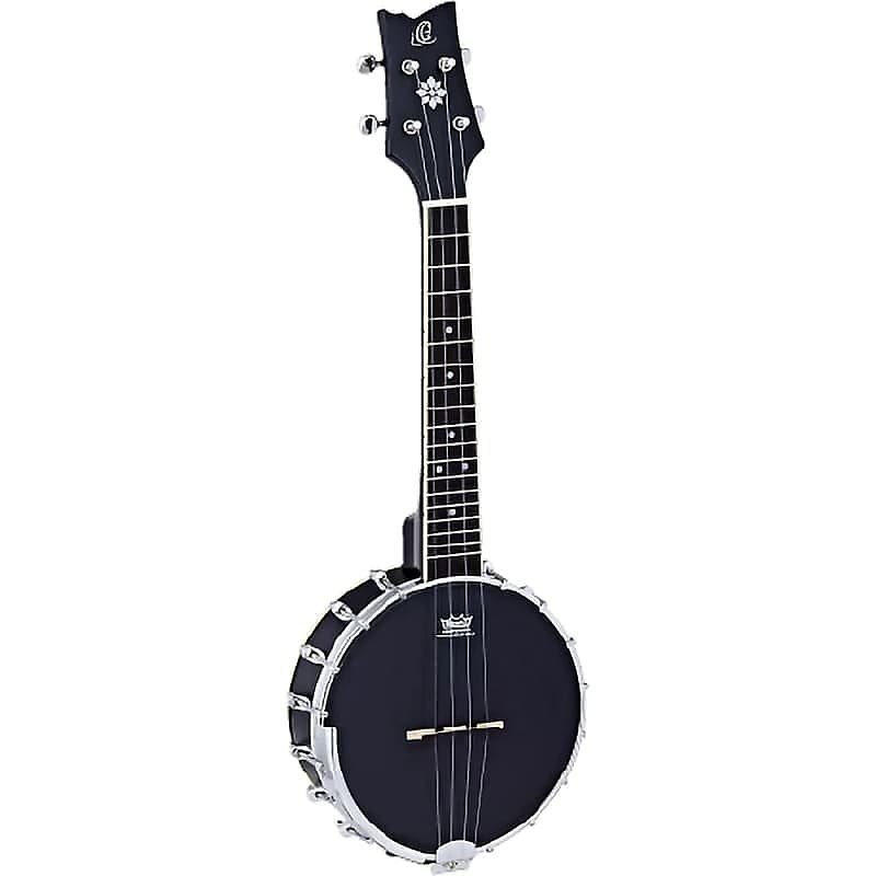 Ortega Guitars OUBJ100-SBK Bangolele Series Concert Bangolele in Satin Black w/ Demo Video