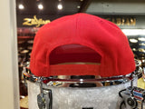 Bentley's Drum Shop Clothback Snapback Hat in Red w/ White Logo