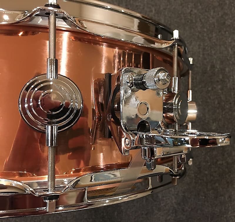 DW DRVP5514SPC Collector's Series 5.5x14" Polished 3mm Copper Snare Drum w/ Chrome Hardware