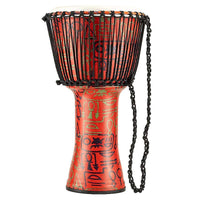 Meinl PADJ1-L-F 12" Travel Series Pharaoh's Script Rope Tuned Djembe w/ Synthetic Head