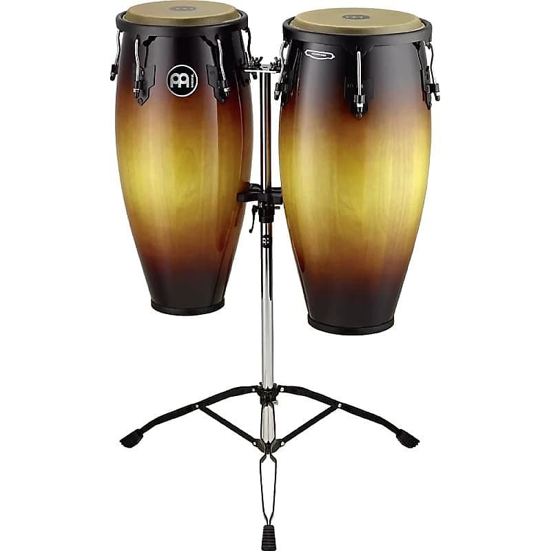 Ensemble de congas Meinl HC888VSB 10" Quinto et 11" Conga Headliner Series en finition Vintage Sunburst