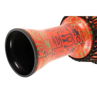 Meinl PADJ1-L-F 12" Travel Series Pharaoh's Script Rope Tuned Djembe w/ Synthetic Head