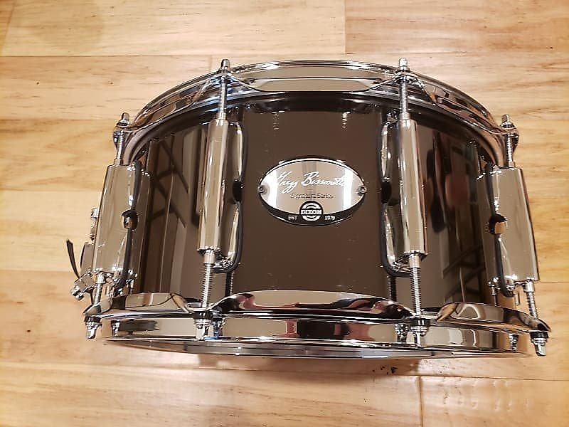 Dixon 6.5x14" Gregg Bissonette SIgnature Black Nickel over Steel Snare Drum *IN STOCK*