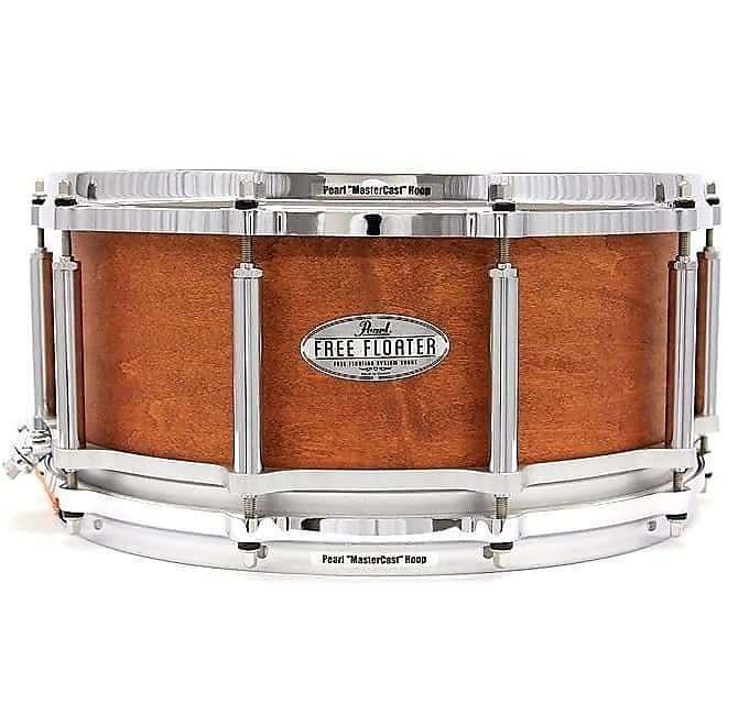 Caisse claire flottante Pearl FTMMH1465322 en érable/acajou 6,5 x 14 po en acajou satiné