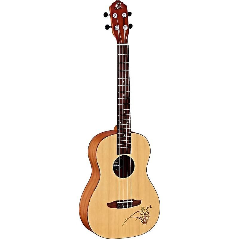 Ortega Guitars RU5-BA Bonfire Series Spruce Top Baritone Ukulele