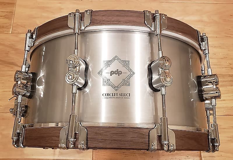 PDP PDSN6514CSAL 6.5x14" Concept Select 3mm Aluminum Snare Drum w/ Walnut Wood Hoops