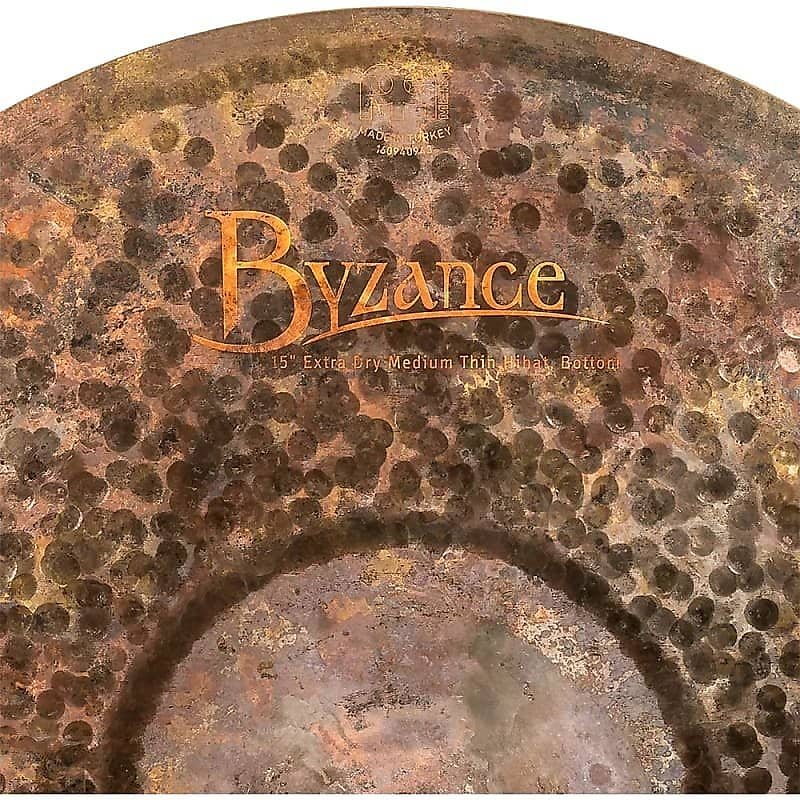 Hihat Meinl Byzance Extra Dry B15EDMTH 15" Medium Thin, paire