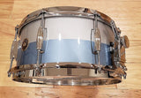 Gretsch 6.5x14" Broadkaster Snare Drum in Ice Blue Metallic & Silver Mist Two-Tone