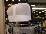 Bentley's Drum Shop Trucker Snapback Hat in Black and White