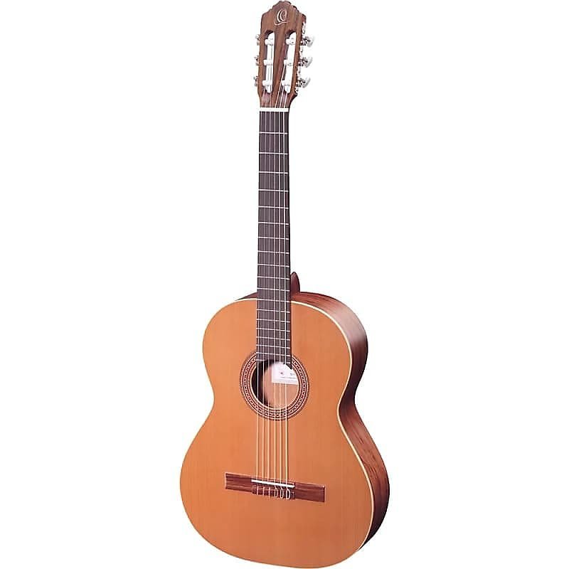 Ortega Guitars R180L Traditional Series Left-Handed Nylon String Acoustic Guitar w/ Gig Bag & Video