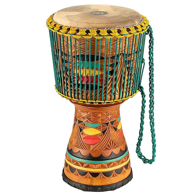 Meinl AE-DJTC2-L 12" Artisan Edition Tongo Carved Coloured Ornamental Djembe