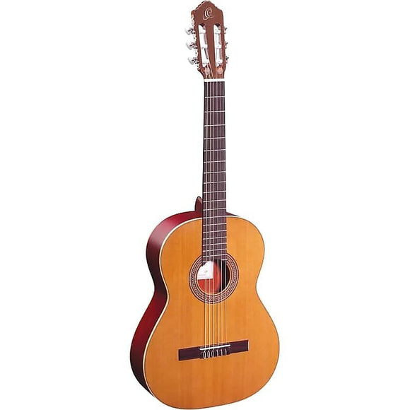 Ortega Guitars R200SN Traditional Series Slim Neck Nylon String Acoustic Guitar w/ Gig Bag & Video