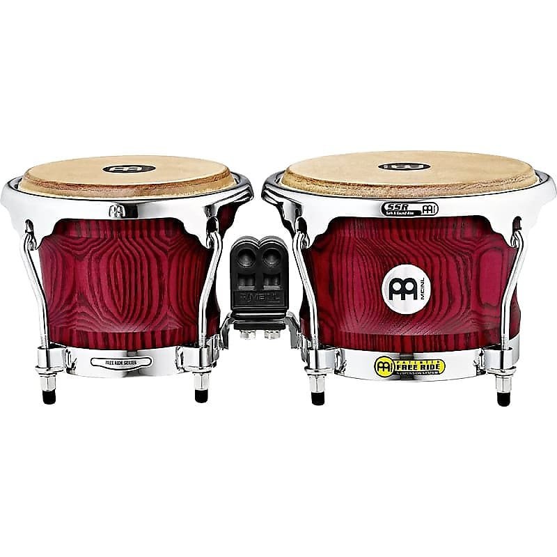 Bongos en bois Meinl WB400VR-M 7" et 8,5" Woodcraft Series en rouge vintage