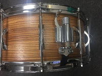 Caisse claire Dynamicx BackBeat Series 6,5x14" Black Swamp en placage de bois de zèbre (commande spéciale)