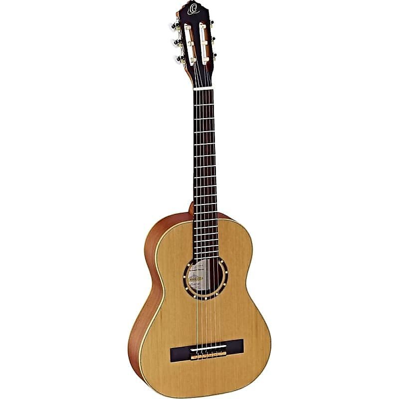 Ortega Guitars R122-1/2 Family Series Cedar Top 1/2-Size Nylon String Guitar w/ Gig Bag