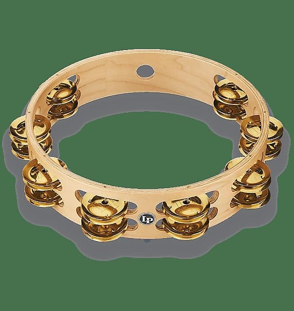 LP Latin Percussion LP380B-BR Pro 10" Double Row Tambourine- Brass