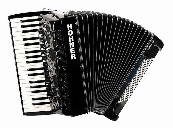 Hohner AMIV96B-N Amica Forte IV 96 Accordion in Jet Black Finish (Pre-Order ONLY)