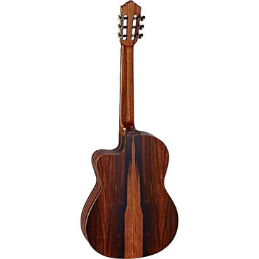 Guitare Ortega STRIPEDSU.C/E Private Room Slim Neck Nylon String A/E avec housse de transport et démonstration vidéo 