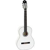 Ortega Guitars Family Series Slim Neck Nylon String Guitar in Gloss White w/ Gig Bag & Video Link