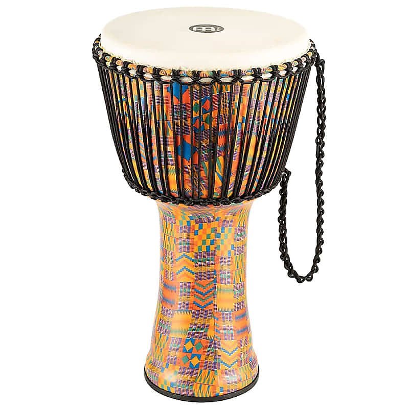 Meinl PADJ2-XL-G 14" Travel Series Kenyan Quilt Rope Tuned Djembe w/ Goat Head