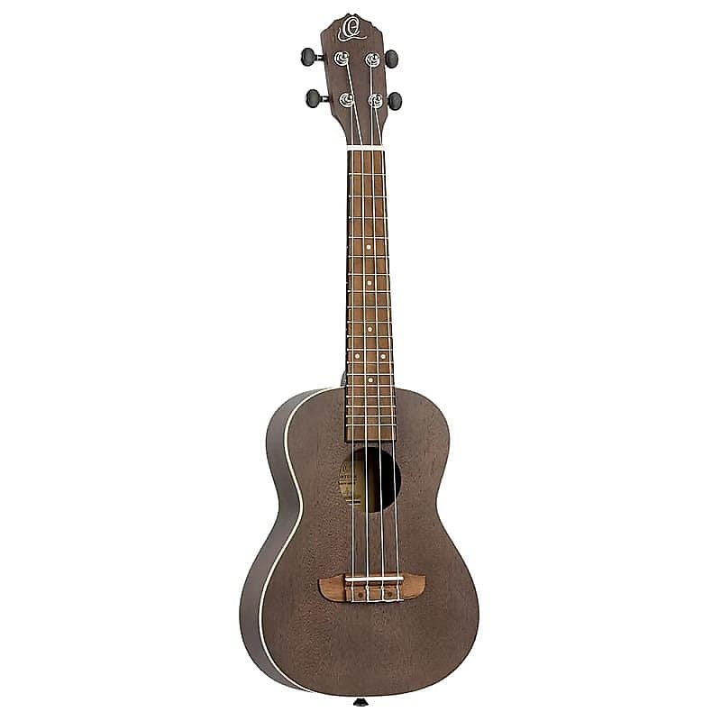 Ortega Guitars RUCOAL Earth Series Concert Ukulele in See Thru Black w/ Demo Video