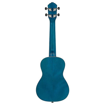 Ortega Guitars RUOCEAN Earth Series Concert Ukulele in See Thru Blue w/ Demo Video