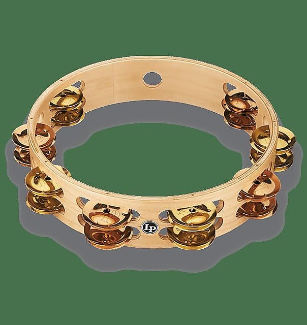 LP Latin Percussion LP380B-BB Pro 10" Double Row Tambourine- Brass/Bronze Hybrid