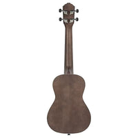 Ortega Guitars RUCOAL Earth Series Concert Ukulele in See Thru Black w/ Demo Video