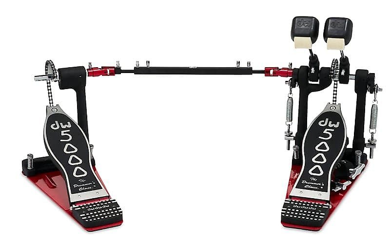 DW DWCP5002AH4 5000 Series Double Bass Drum Pedal-Single Chain