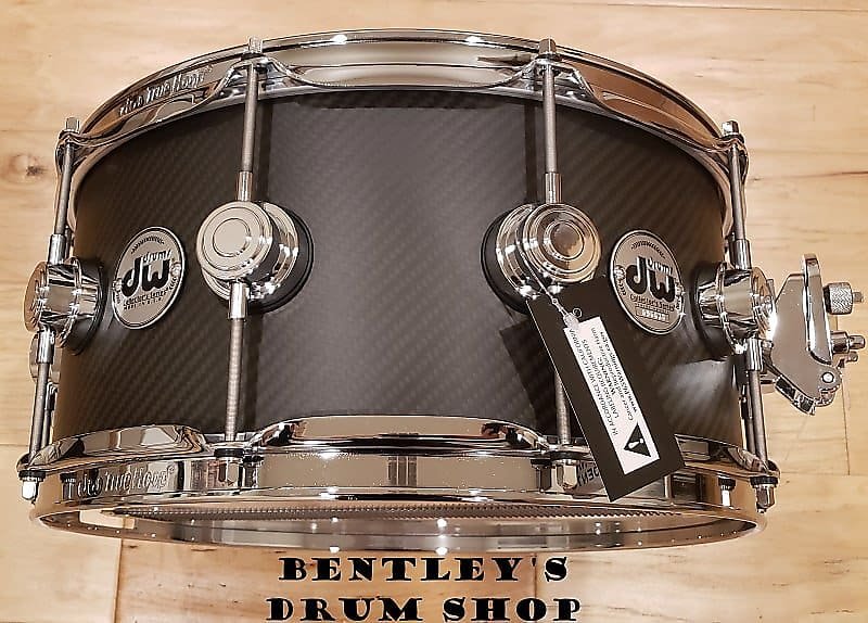 DW 6.5x14" Carbon Fiber Snare Drum with Chrome Hardware