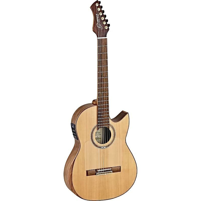 Ortega Guitars FLAMETAL-TWO Ben Woods Signature Nylon String Acoustic-Electric Guitar w/ Sig. Gig Bag