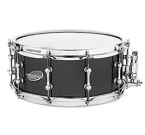 Ahead AS613 6x13" Black Chrome on Brass Snare Drum w/ Dunnett Throw-off