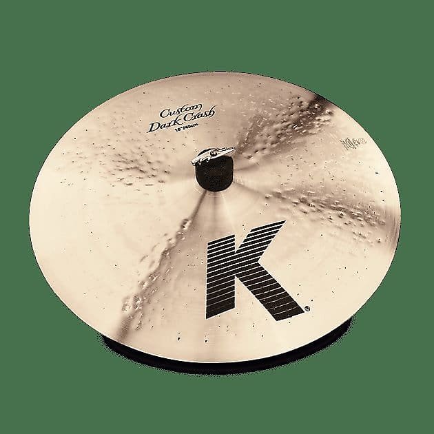 Cymbale crash Zildjian K0951 16" K Custom Dark avec lien vidéo