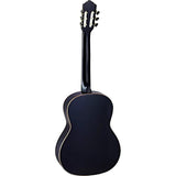 Ortega Guitars Family Series Cedar Top Slim Neck Nylon String Guitar in Satin Black w/ Gig Bag & Vid