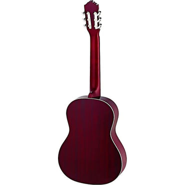 Ortega Guitars R121WR Family Series Nylon String Guitar in Gloss Wine Red w/ Gig Bag