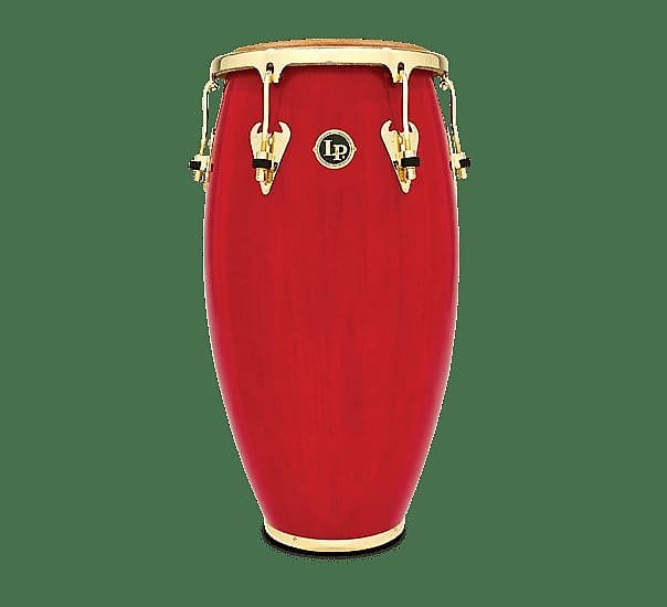 Tumba en bois de la série Matador de 12-1/2 po de LP Latin Percussion M754S-RW en rouge avec accastillage doré