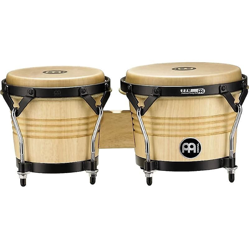 Meinl LC300NT-M 6 3/4" & 8" Luis Conte Artist Series Wood Bongos in Natural Finish