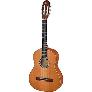 Ortega Guitars R122L-3/4 Family Series Cedar Top 3/4-Size Left-Handed Nylon String Guitar w/ Gig Bag