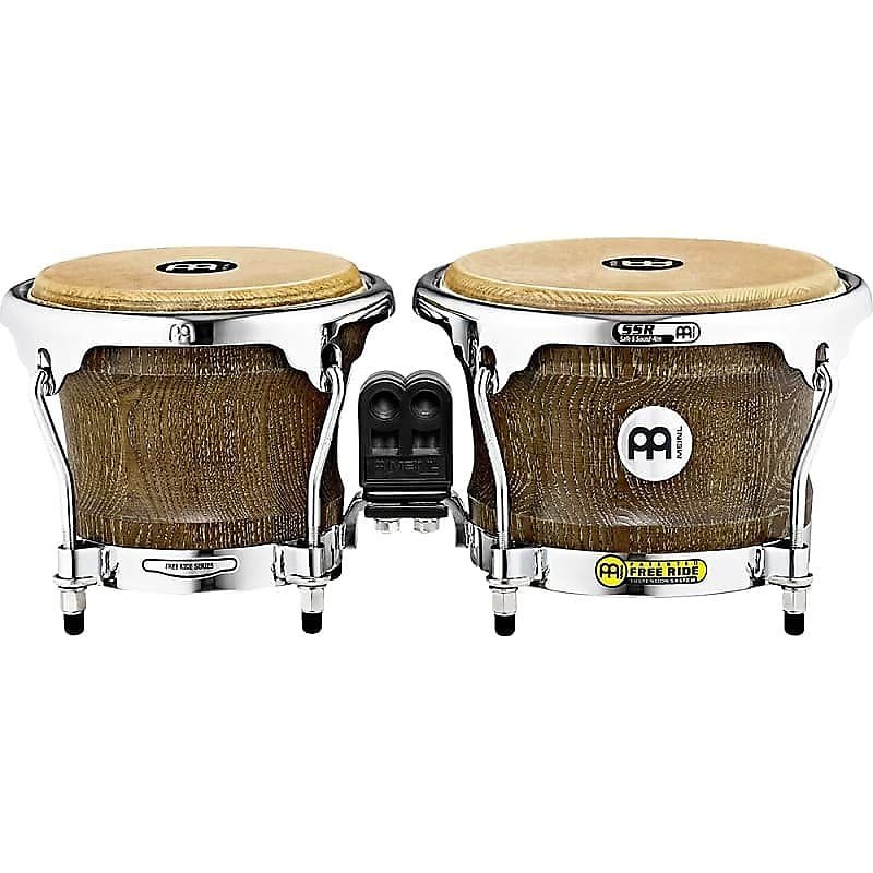 Bongos en bois Meinl WB400VBR-M 7" et 8,5" Woodcraft Series en marron vintage