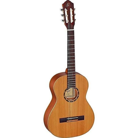 Ortega Guitars R122-3/4 Family Series Cedar Top 3/4-Size Nylon String Guitar w/ Gig Bag
