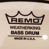 Remo 24" Buddy Rich Crest Ambassador Smooth White Logo Bass Drum Head