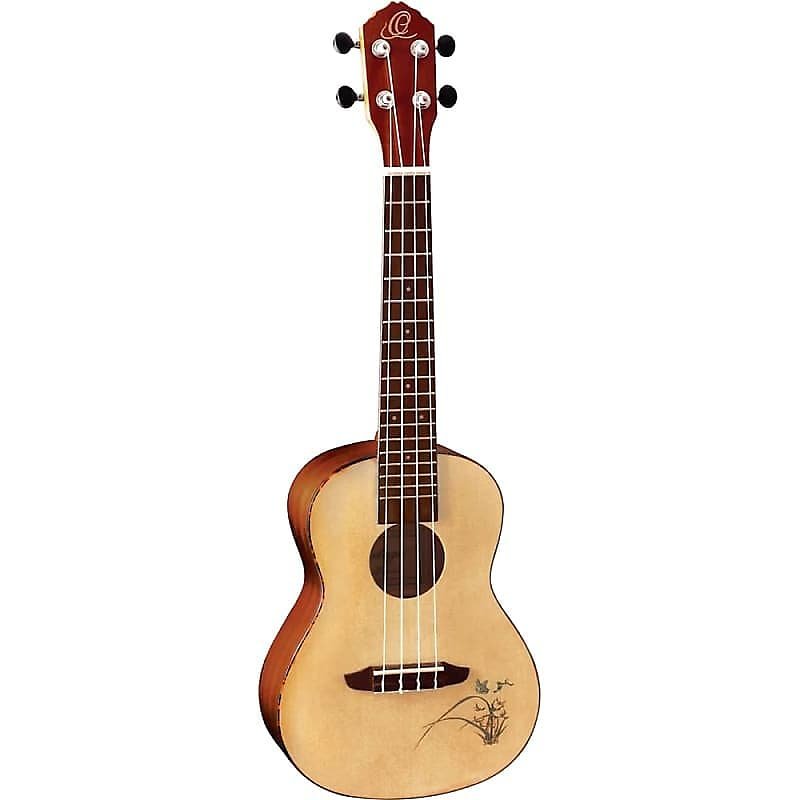 Ortega Guitars RU5 Bonfire Series Spruce Top Concert Ukulele