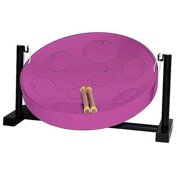 Panyard W1087 Jumbie Jam Purple Steel Drum Pan Ready-To-Play-Kit w/ Table Top Stand