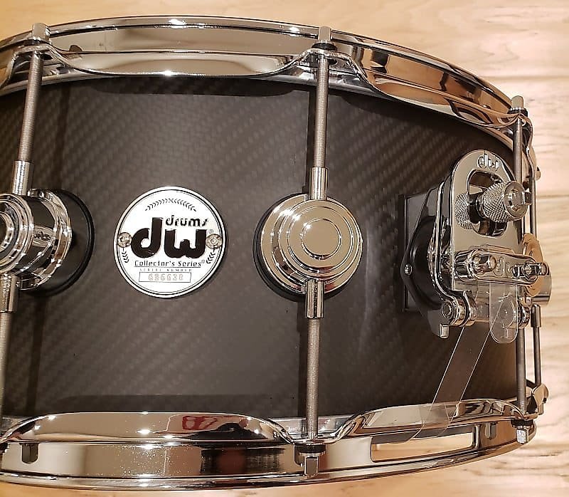 DW 6.5x14" Carbon Fiber Snare Drum with Chrome Hardware