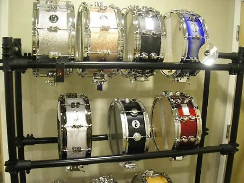 Four Row Snare Drum Display Rack Shelf - Works With ALL Brands ...