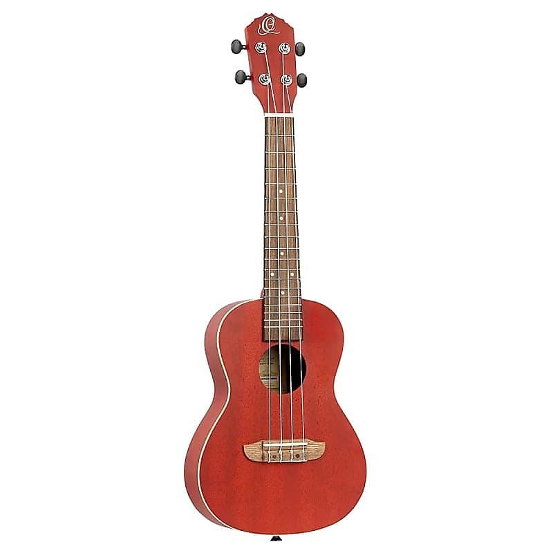 Ortega Guitars RUFIRE Earth Series Concert Ukulele in See Thru Red w/ Demo Video