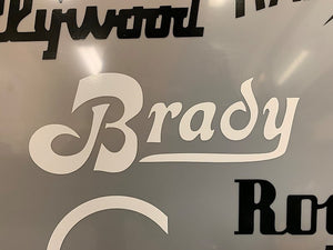 Brady White Vintage Logo Replacement Sticker (Hi Quality 3M Vinyl!)